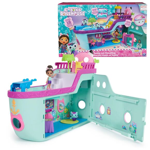 Gabby’s Dollhouse, Gabby Cat Friend Ship Cruise Ship Toy Vehicle Playset NEW - Picture 1 of 7